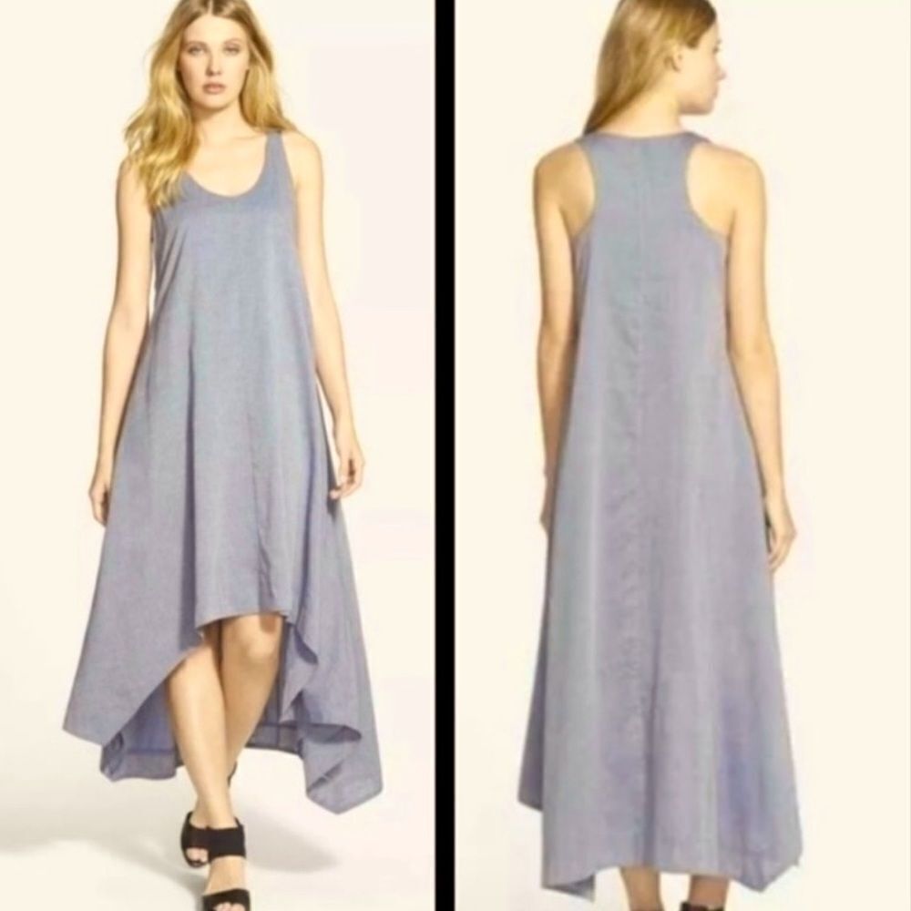Eileen Fisher Project chambray high low dress
